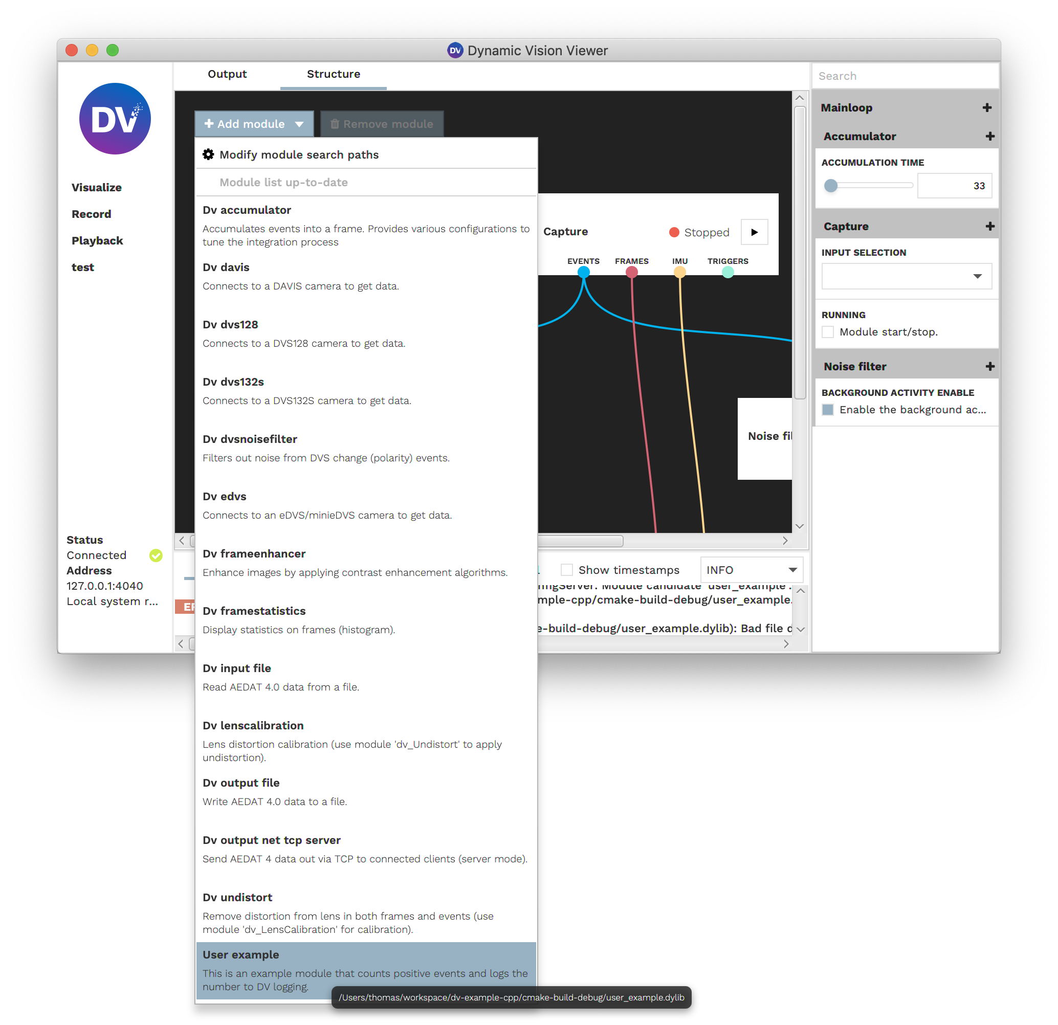 Adding user module